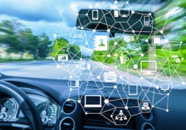 Cockpit of autonomous car and AT (Artificial Intelligence) image