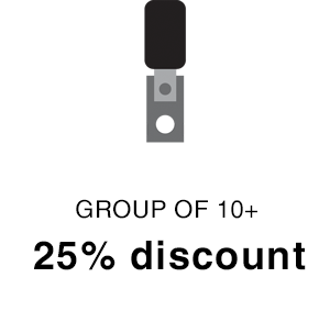Group of 10+ 25% discount