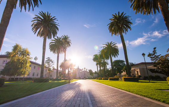 Outdoor photo of SCU Mission